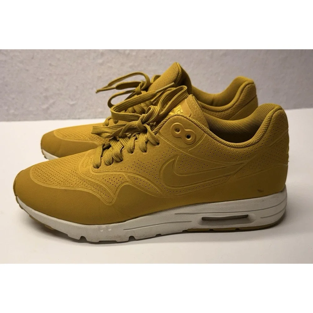 Nike Air Max 1 Ultra Moire Citron Yellow Womens 7.5 Running Shoes 704995-301